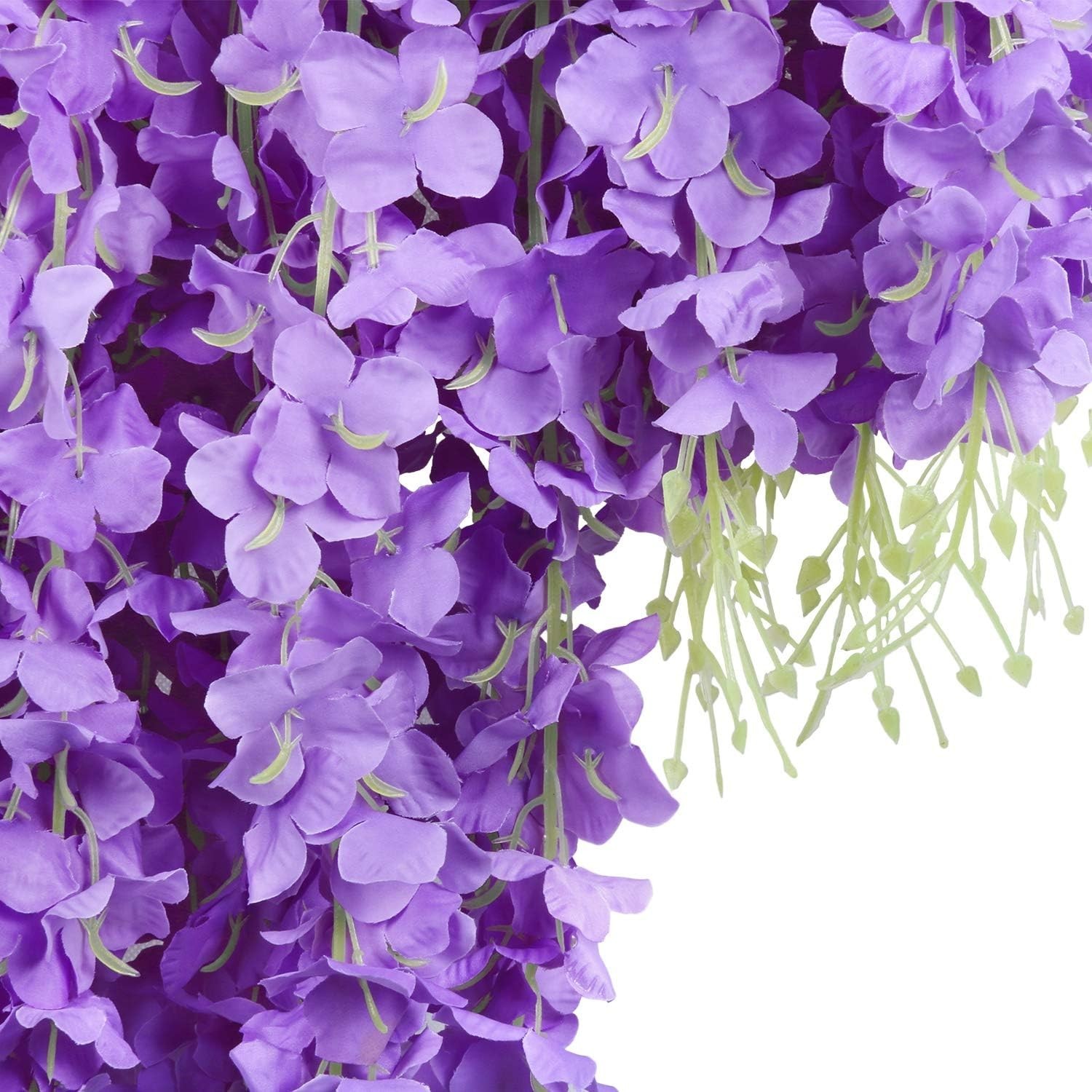 Vibrant Purple 24-Piece Wisteria Flower Vine – Stunning Indoor & Outdoor Decor