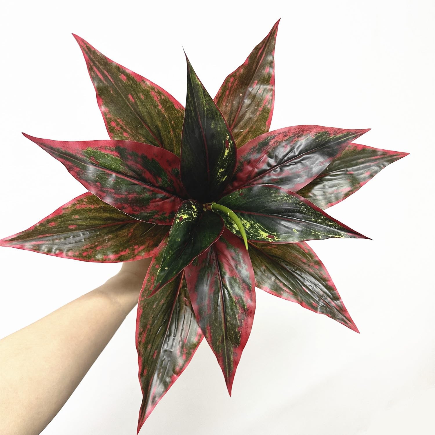 Artificial Magnolia Plants, Fake Grass Shrubs Faux Greenery Plastic Leaves Pl…
