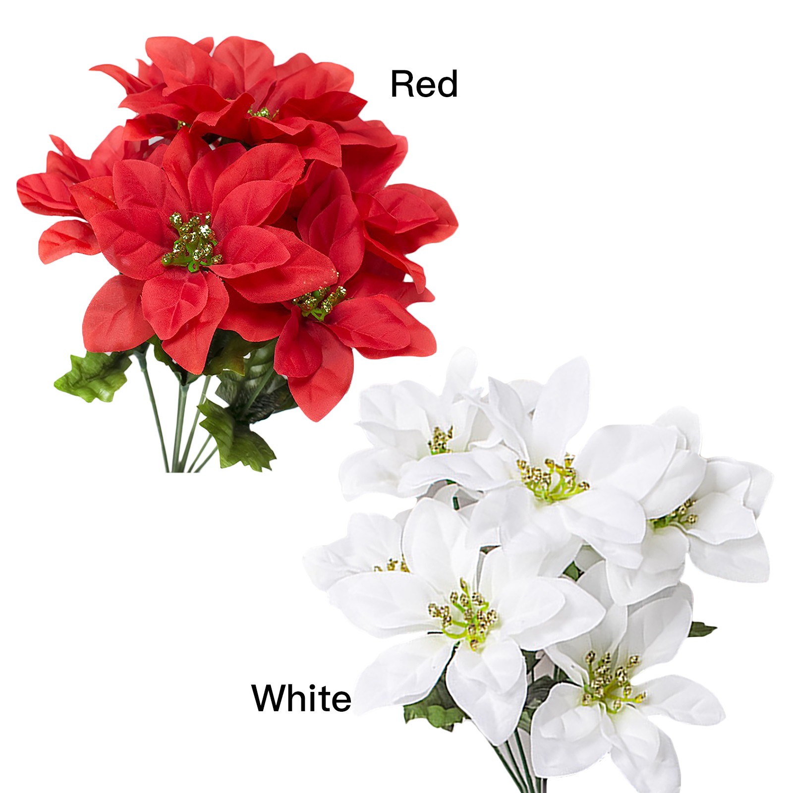 35cm Red Poinsettia Artificial Flower Arrangement