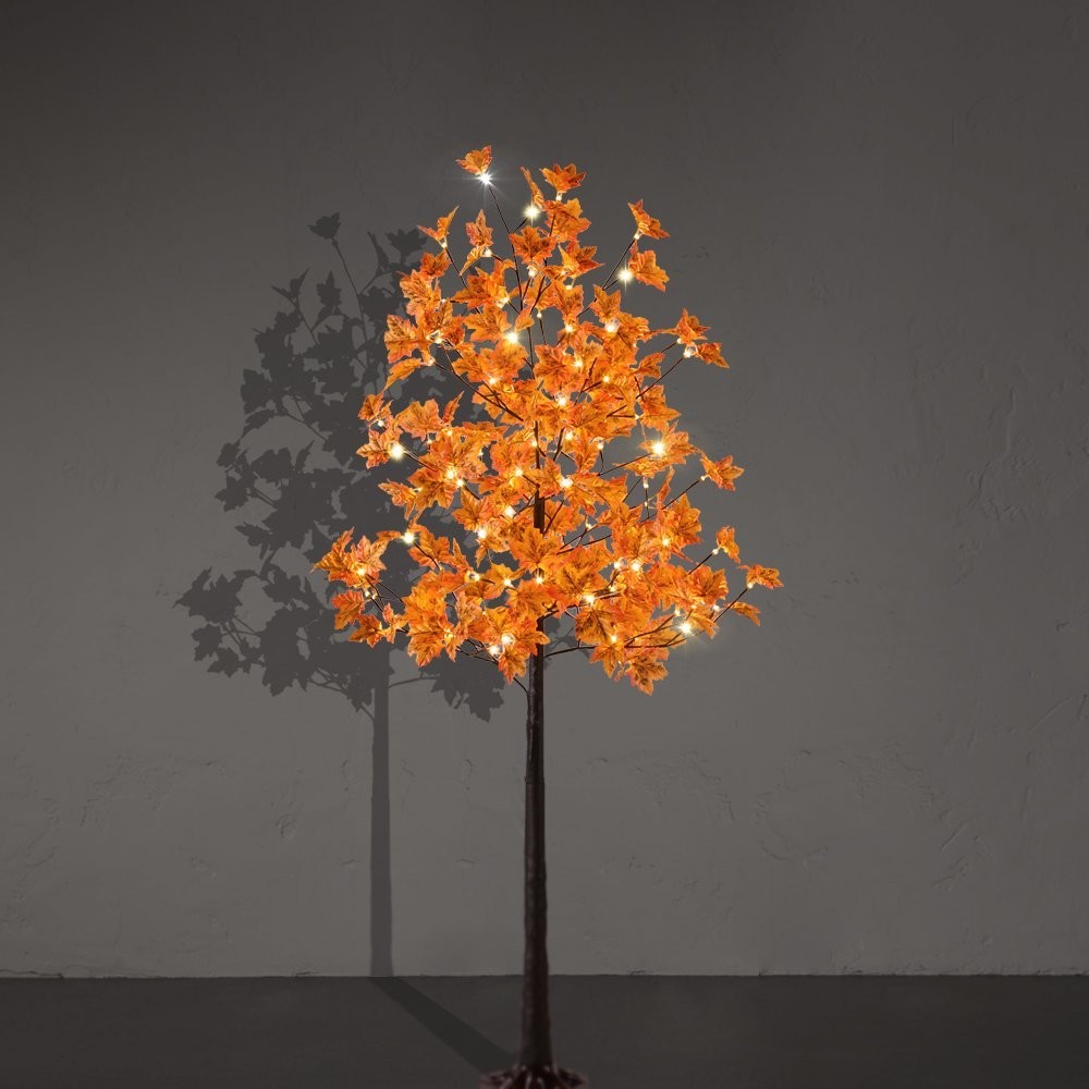 6FT 120LED Lighted Maple Tree – Warm White Fall Decor for Indoor/Outdoor Use, Or