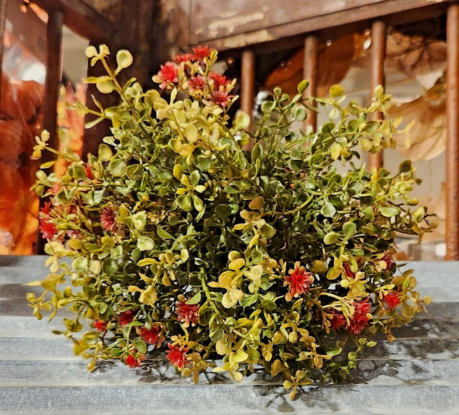 10” Half Sphere Artificial Faux Fake Greenery Flower~Buds Baby’s Grass~Christmas