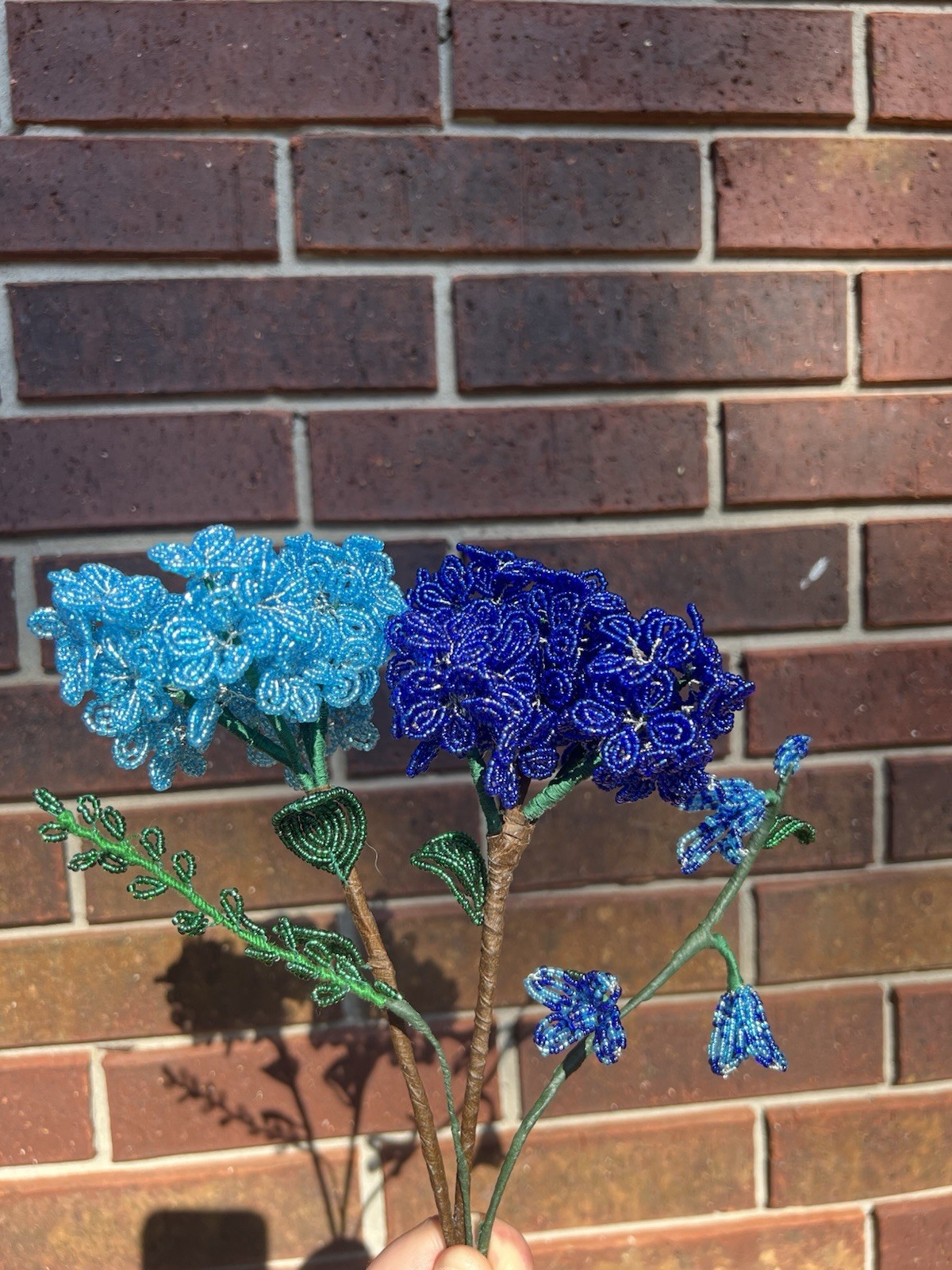 Artificial Blue Rose Flower Bouquet Twig & Stem Stems, Plastic Floral Décor