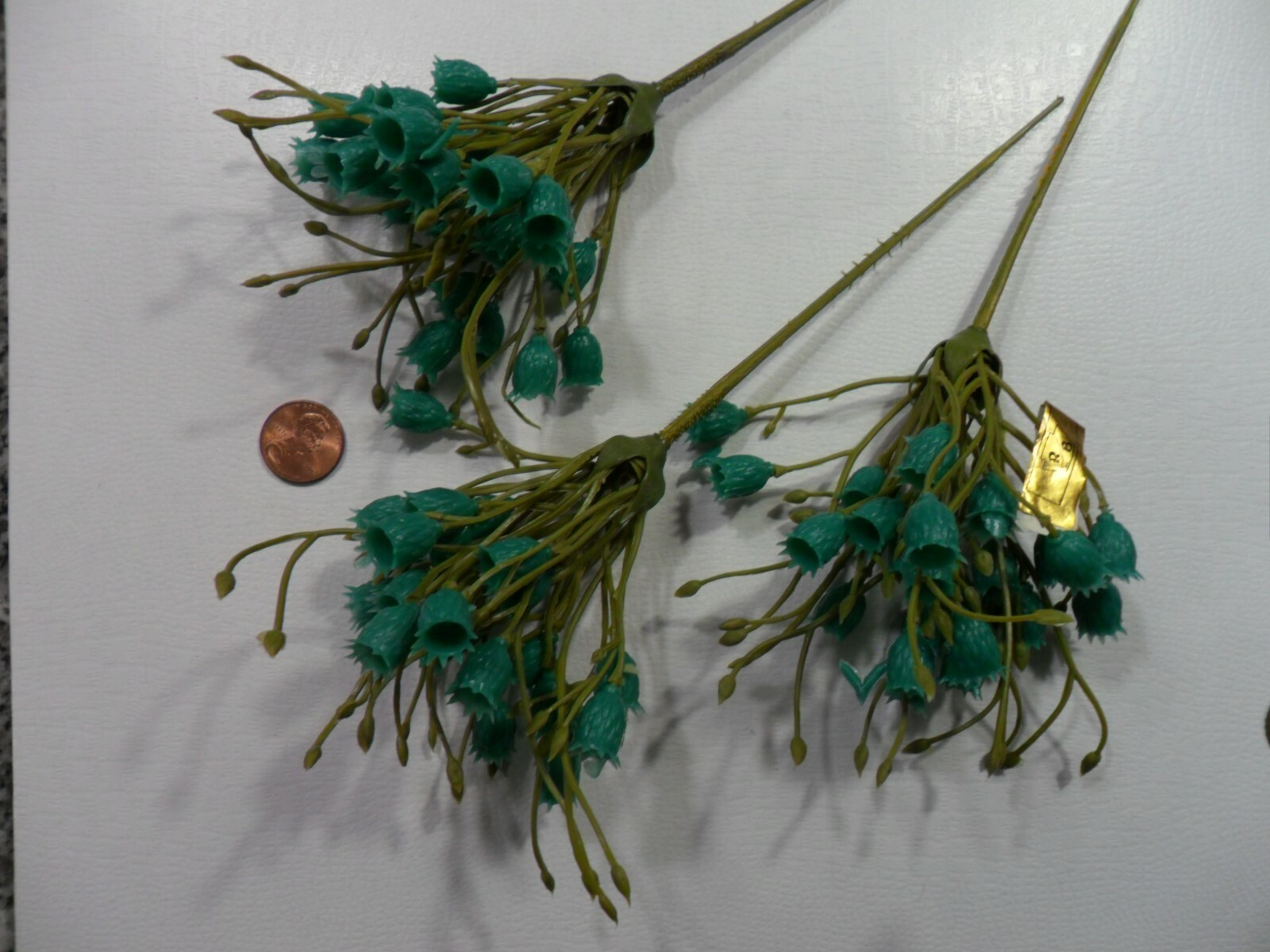 Vintage Plastic Bell Flower Bunches – Turquoise