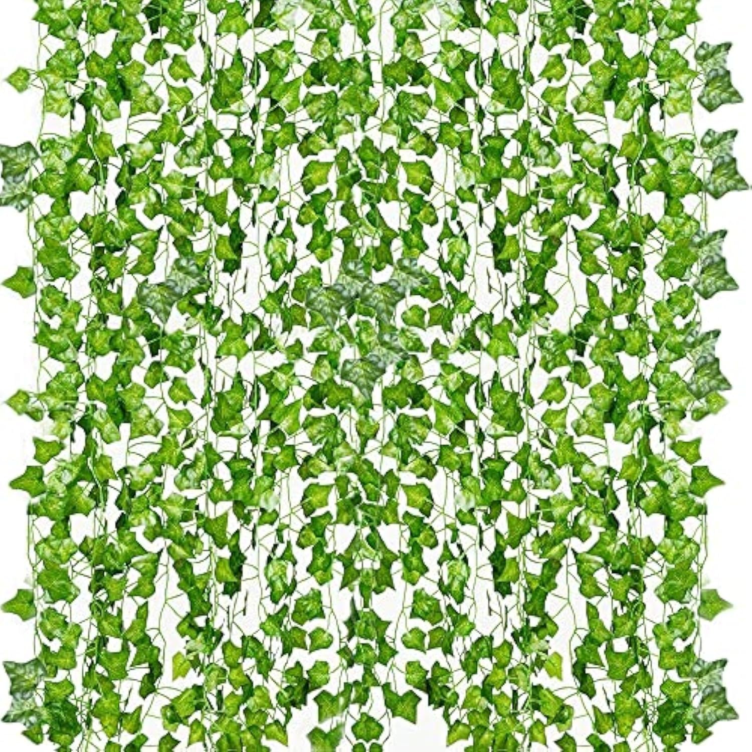 12 Pack 84Ft Artificial Ivy Garland UV Resistant Green Leaf Hanging Vines For We