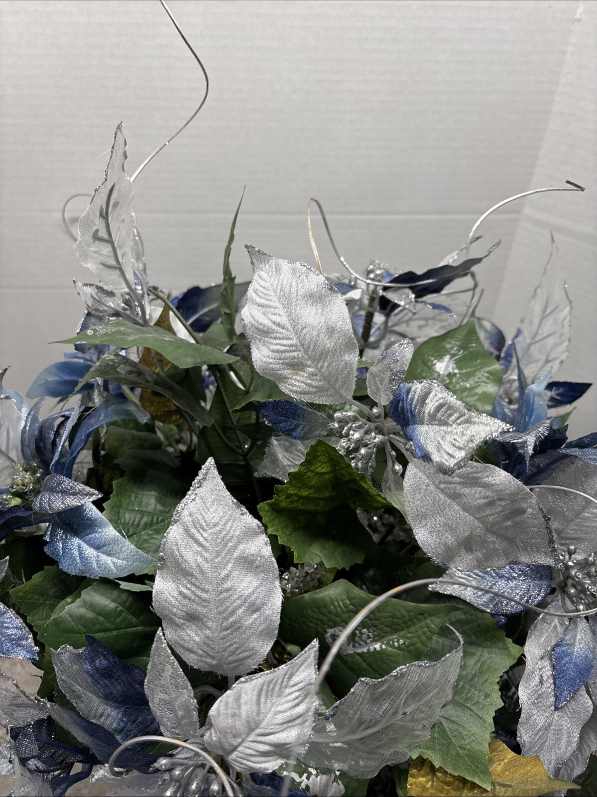 Large Floral Arrangement/ Center Piece In Gold Vase 24×24