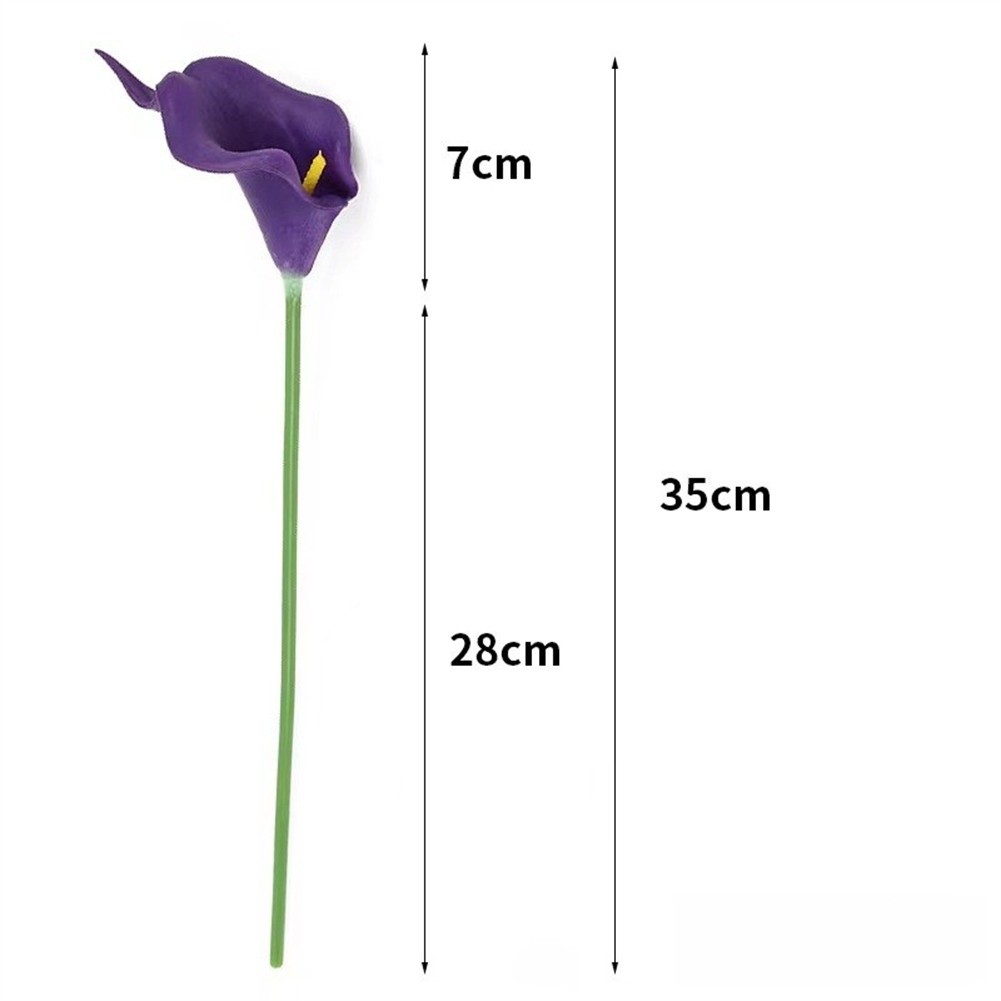 PU Faux Calla Lily Flowers Set of 10 for Wedding and Floral Arrangements