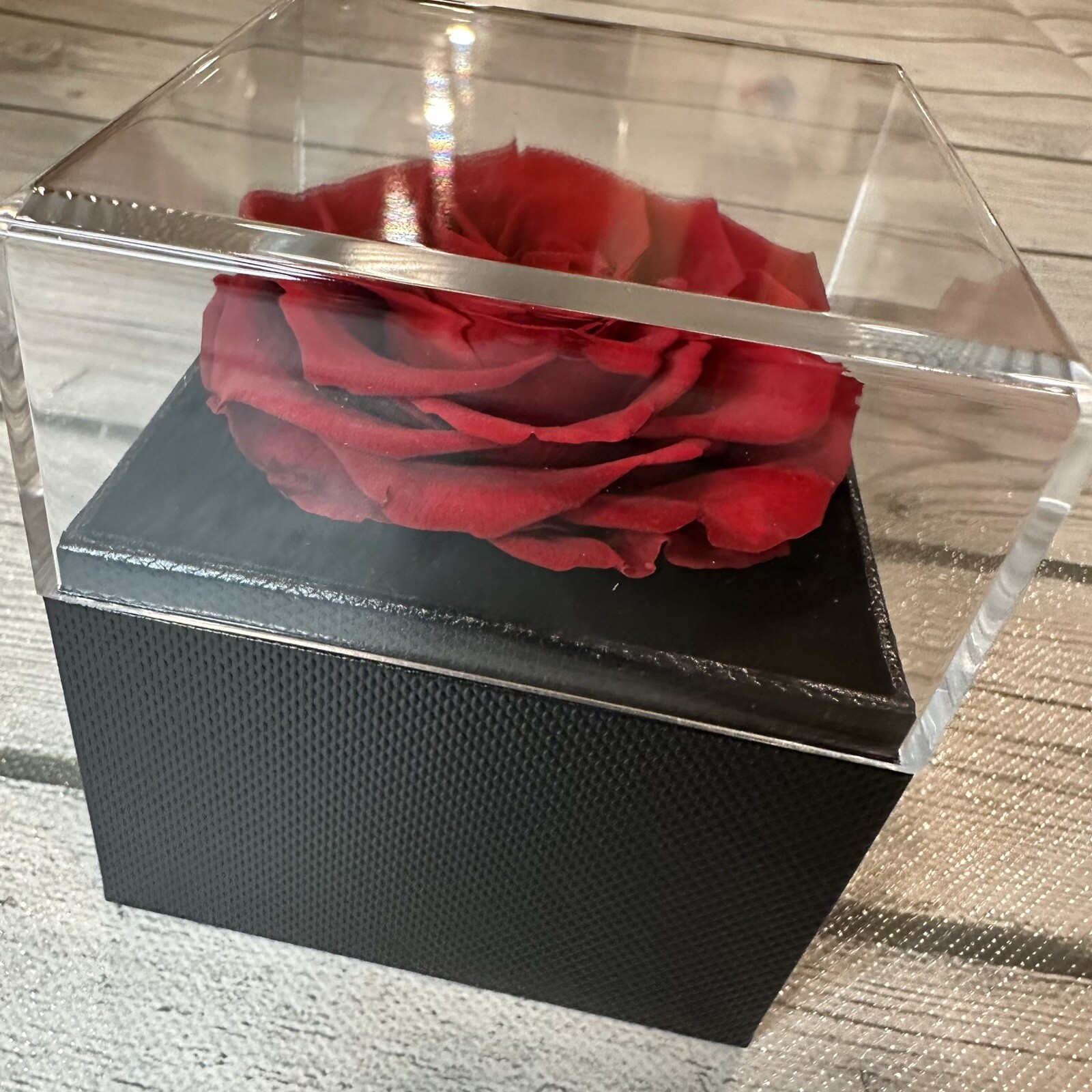 REAL Preserved Eternity Forever Rose Luxury Box Holiday Wedding Gift & Necklace