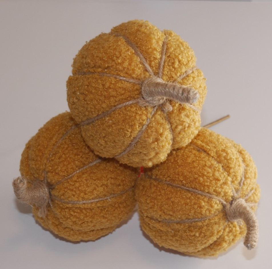 Thanksgiving Fall Pumpkin Floral Pick Stem 3pc LOT Set HL NEW NWT