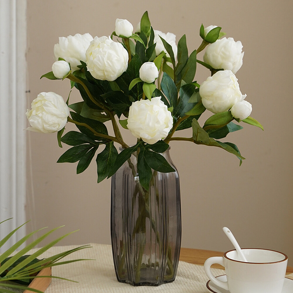 1Pc Artificial Peony Flower Bouquet Wedding Home Table Decor Arrange Fake Plant