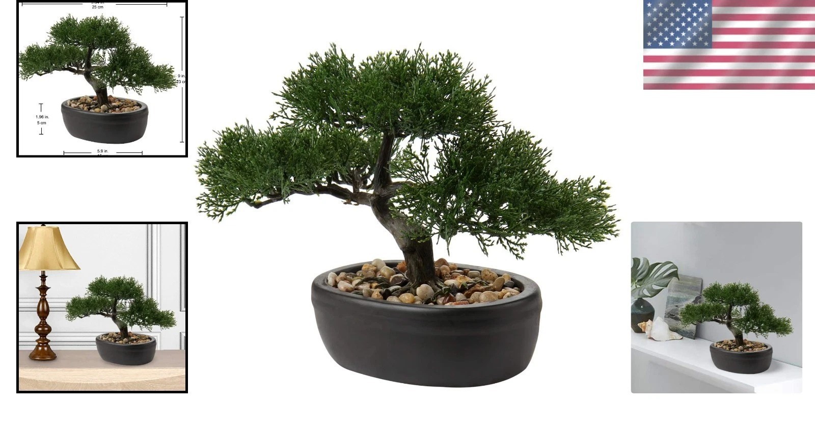 Indoor Mini Bonsai Tree with Ceramic Pot^-“