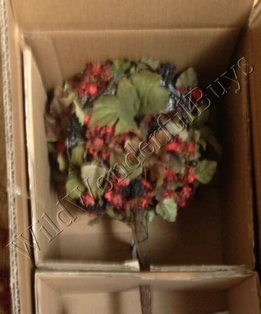 Pottery Barn Autumn Berry Topiary One Ball Tier Cardinal Red Thanksgiving More+