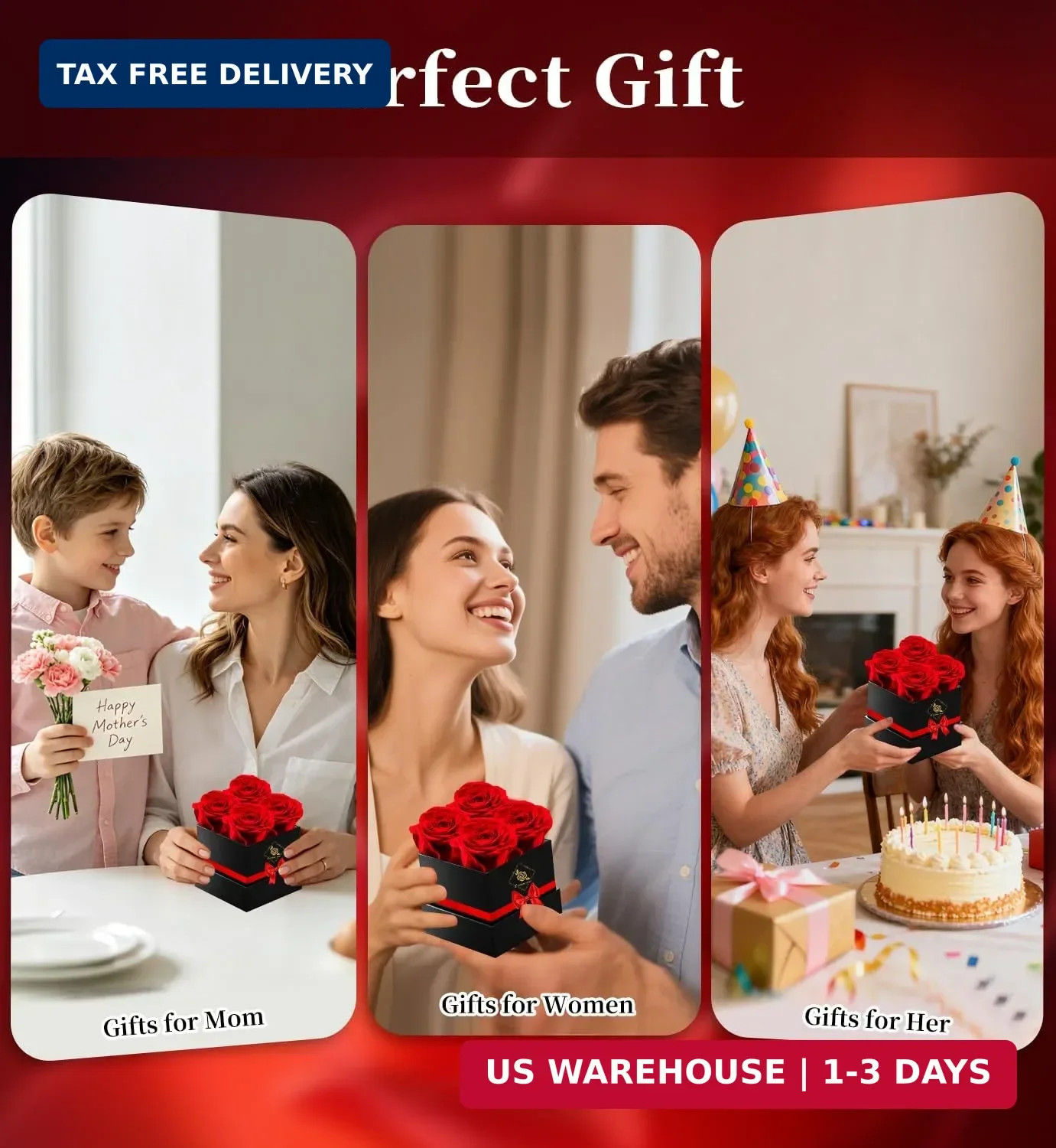 Gifts for Mom Birthday Gifts for Women Preserved Rose Forever Flower Eternal Fre