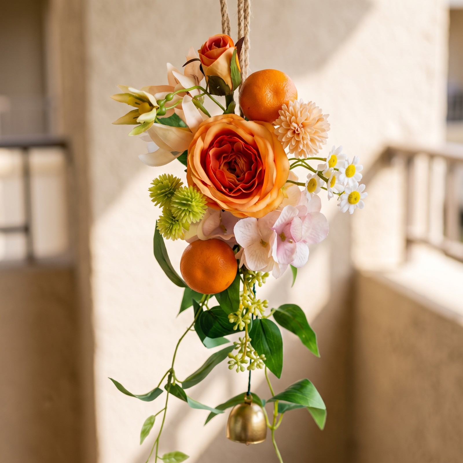 Artificial Wreath Flower Door Hanging for Wall Mounted Decor