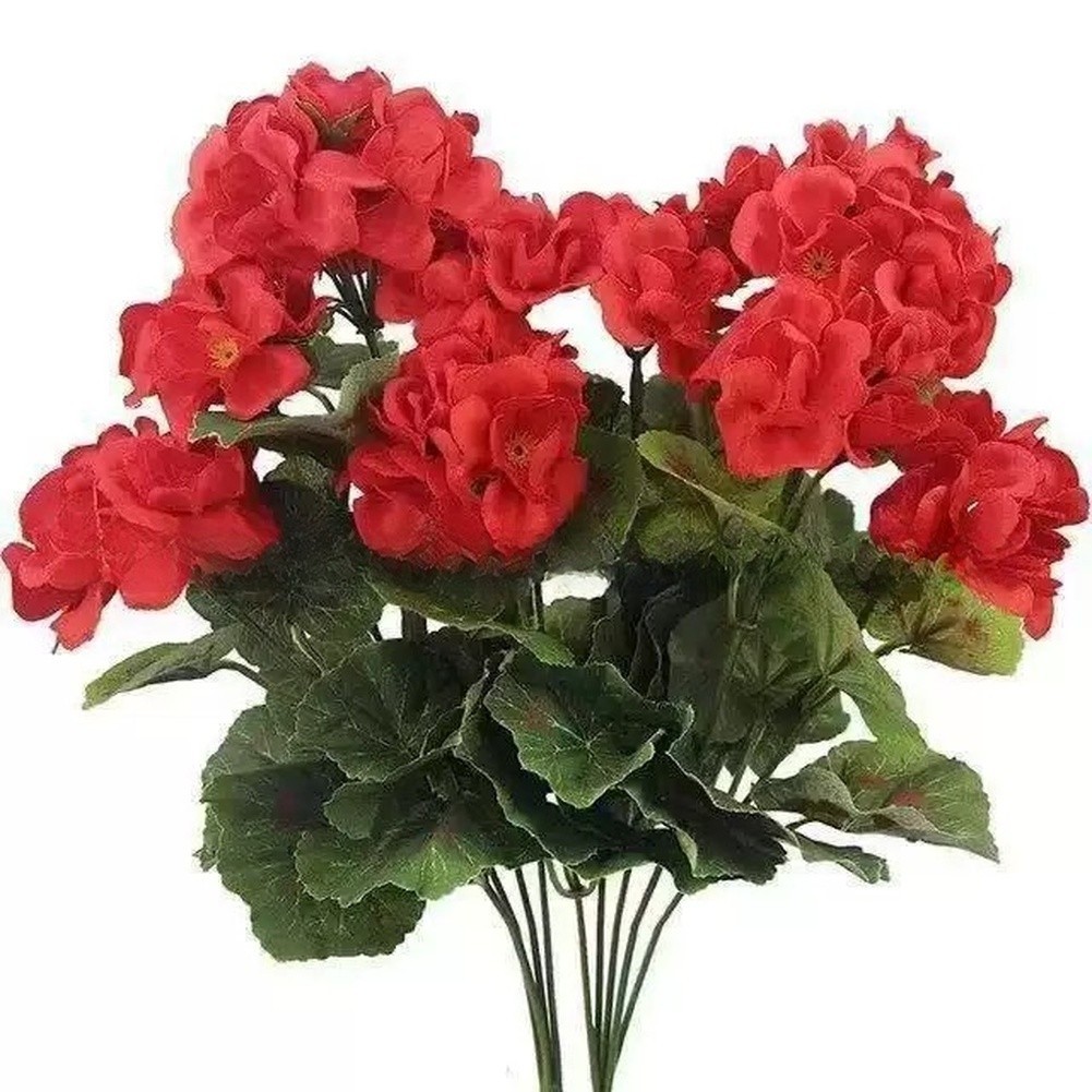 Plastic Begonia Flower 36cm Lifelike Home Office Table Decor for Any Occasion