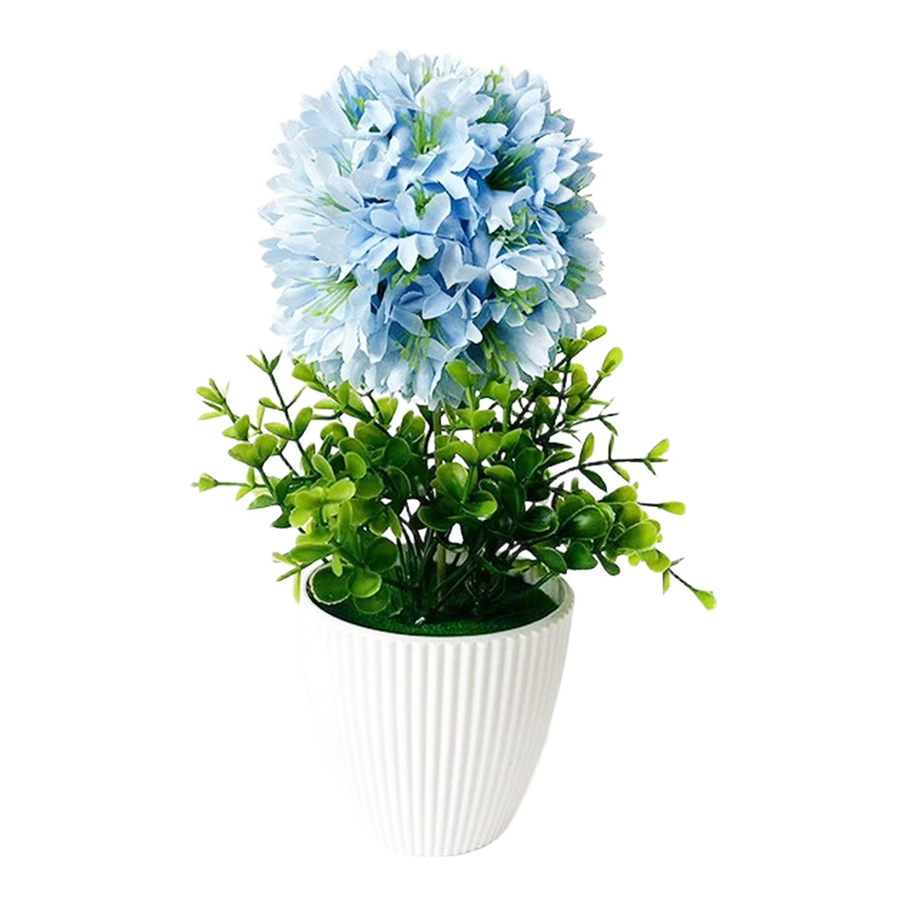 Whimsical Touch Accent Artificial Hydrangea Ball Plastic Flower Arrangement