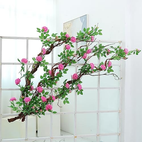 63″ Faux Tree Trunk Branch Wall Hanging Grape Vines Spooky Decor | Artificial