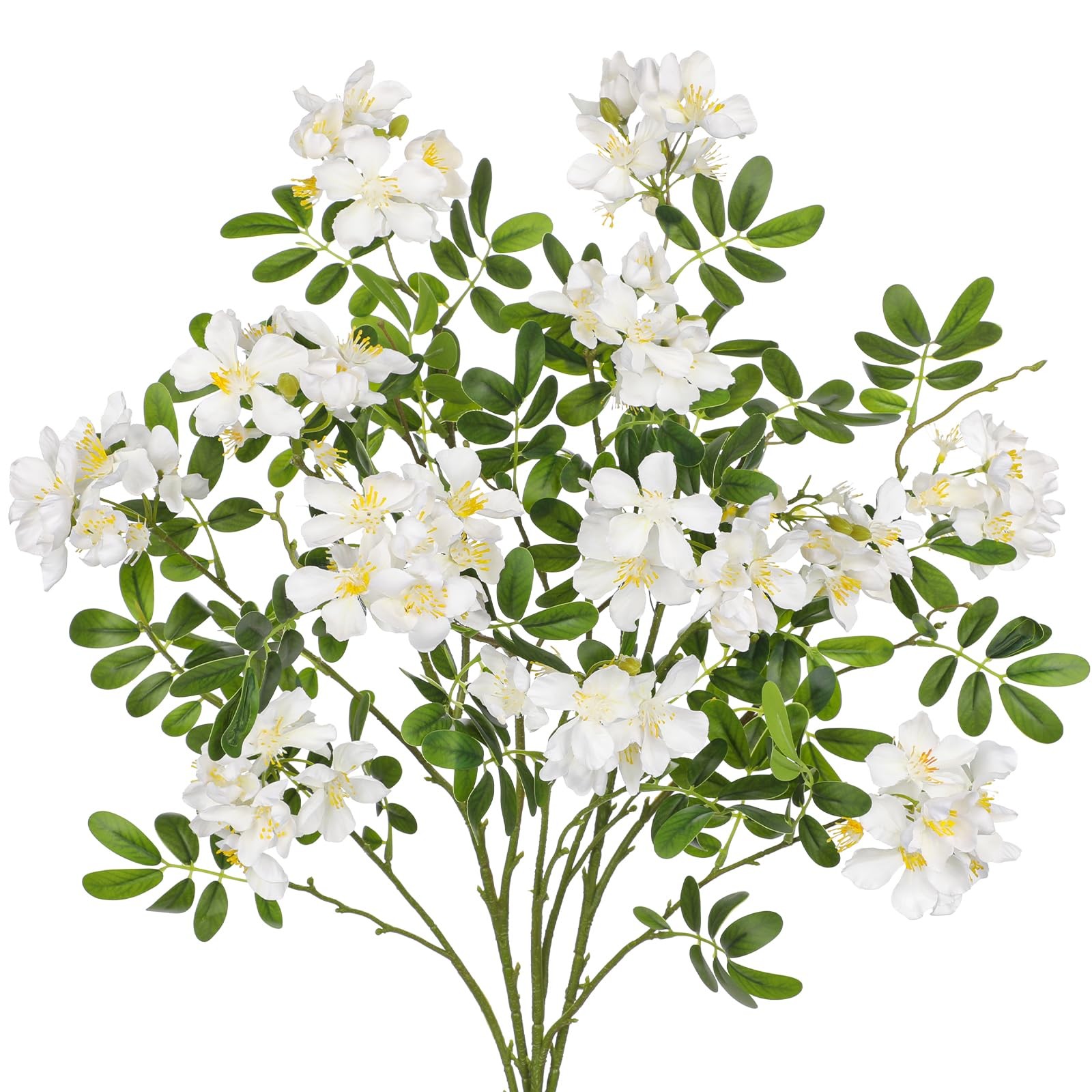 Artificial White Flowers 29.5 Inch Long Stem Locust Flower Stems Faux Silk So…