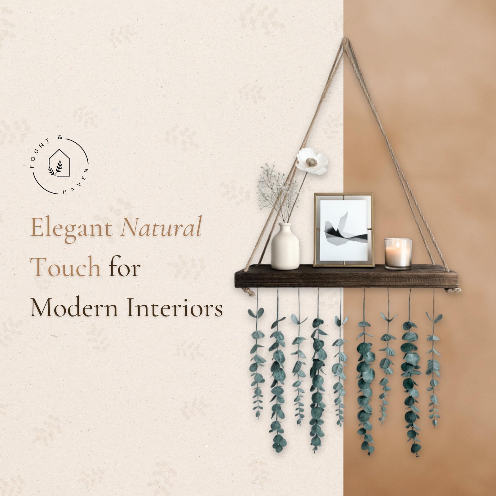 Hanging Eucalyptus Plant Realistic Artificial Eucalyptus Greenery for Boho, R…