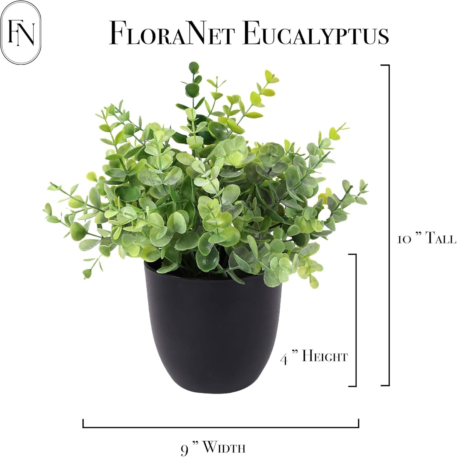 3 PACK 10″ H Artificial Plant Greenery Pot (9″ W Potted Greenery: Fake Faux Lave