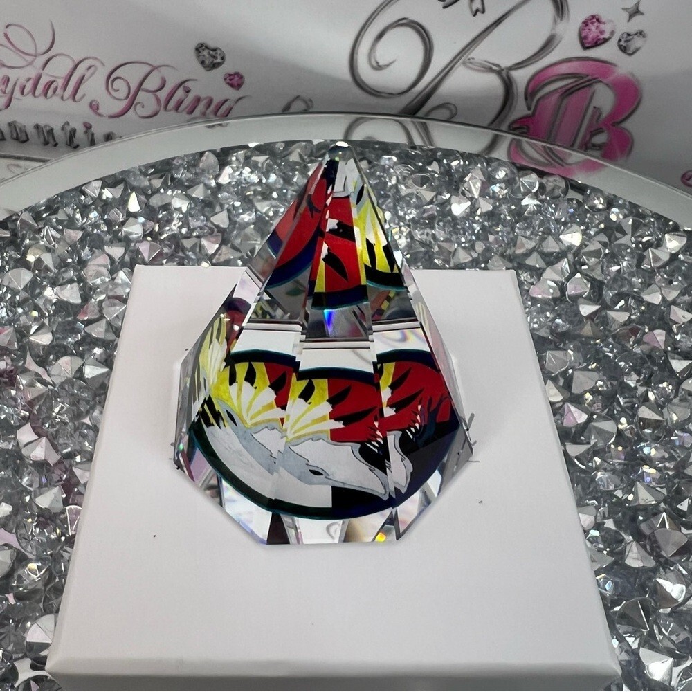 Sparkling Hill Resort Crystal Pyramid teepee figurine fox primary Multicolor