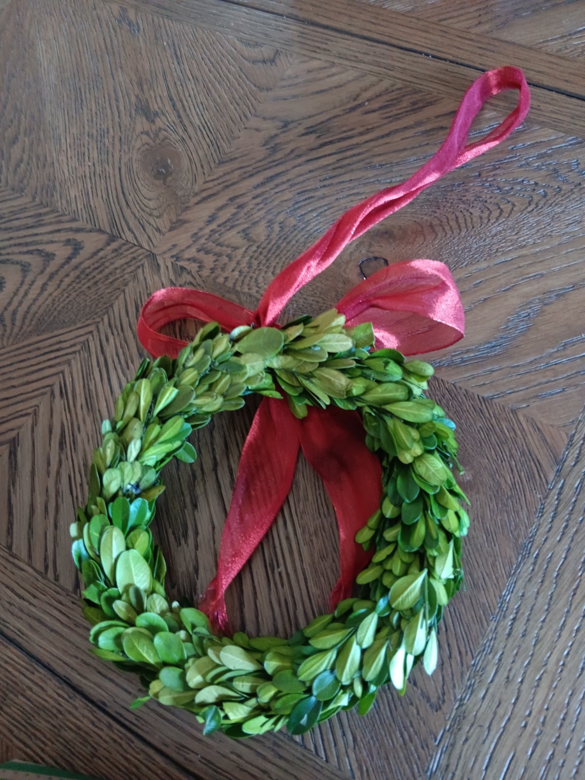 Preserved Boxwood Wreath 7″ Swiss Colony Box RARE