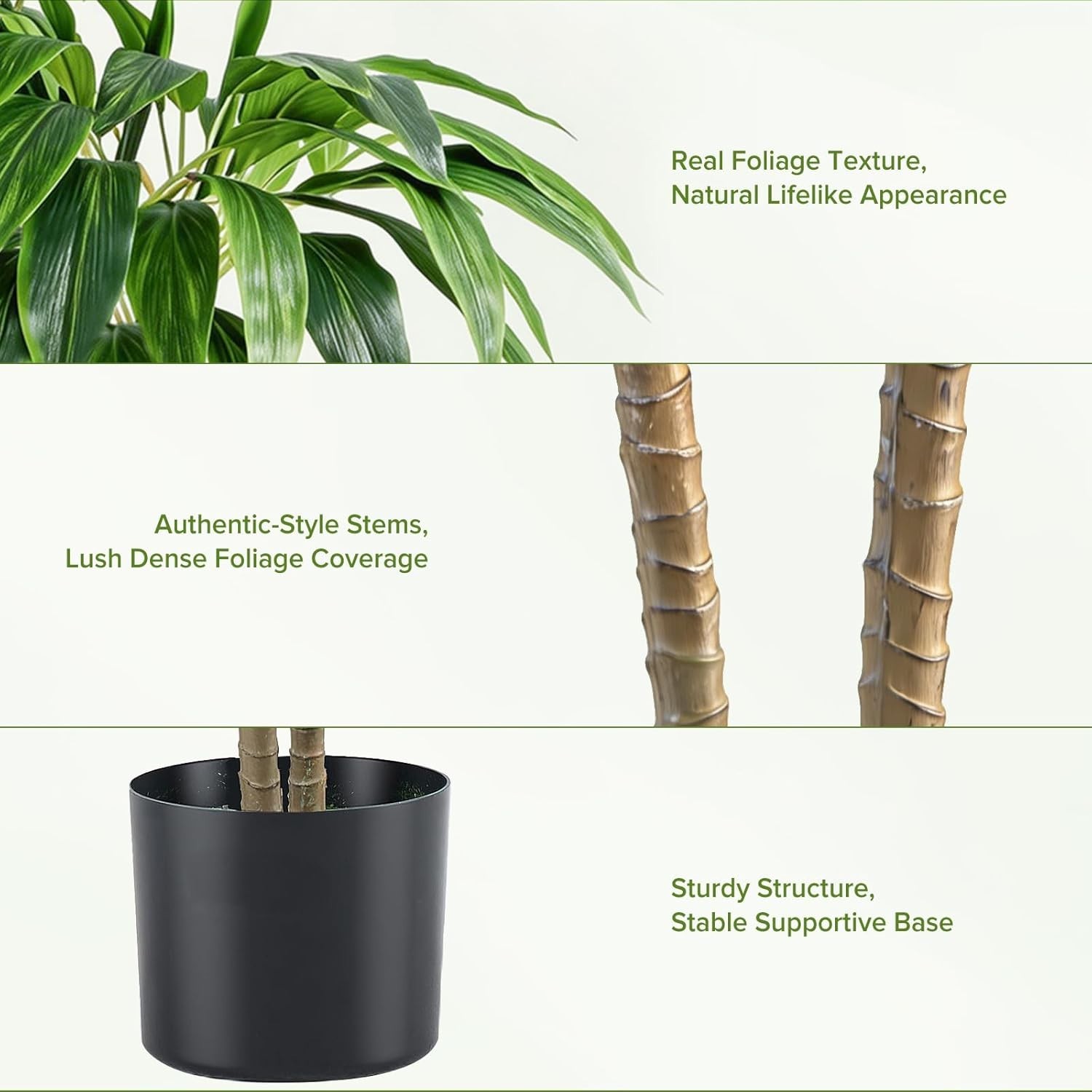 Compact 51in Faux Dracaena Indoor Tree – Greenery Without Maintenance