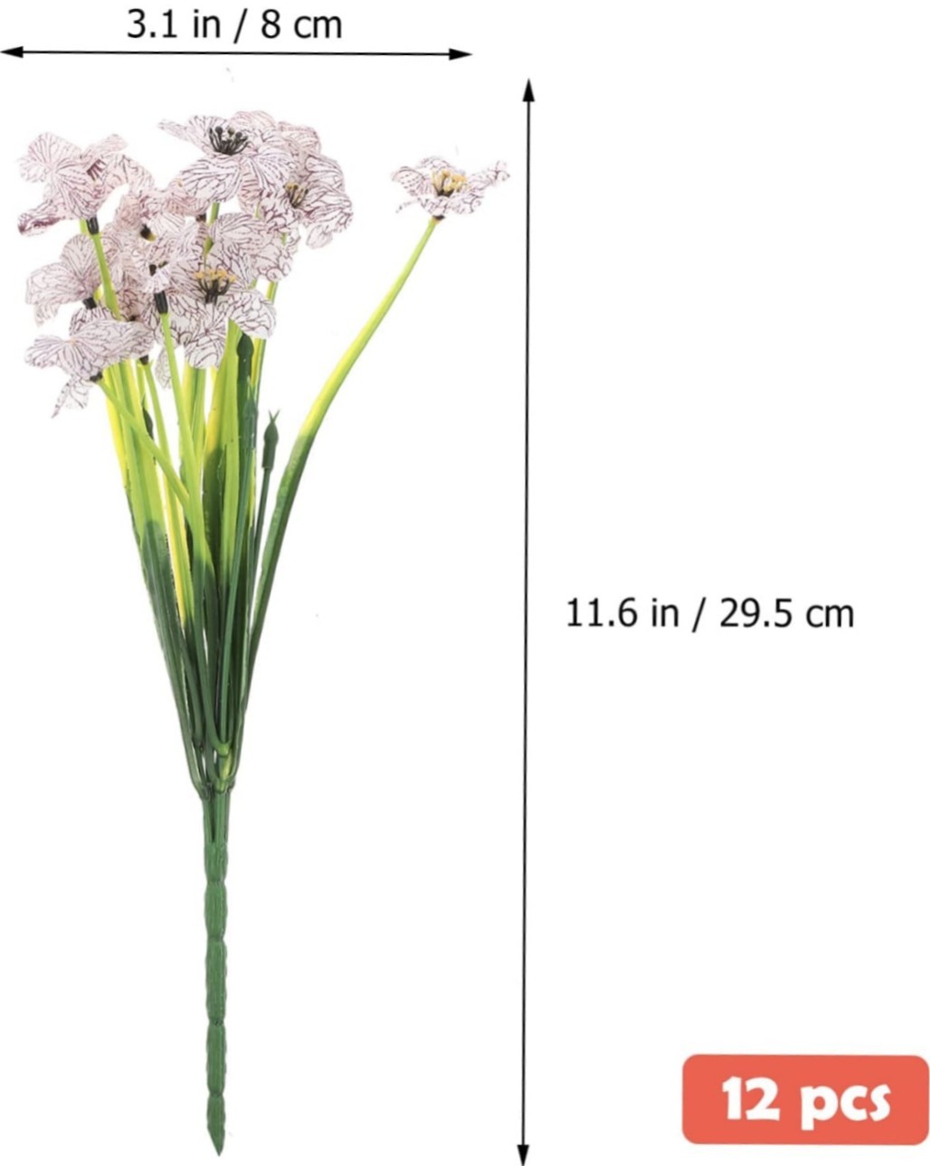 12 pcs Spring Summer Violet Bouquet Wedding & Home Decoration Realistic Decor