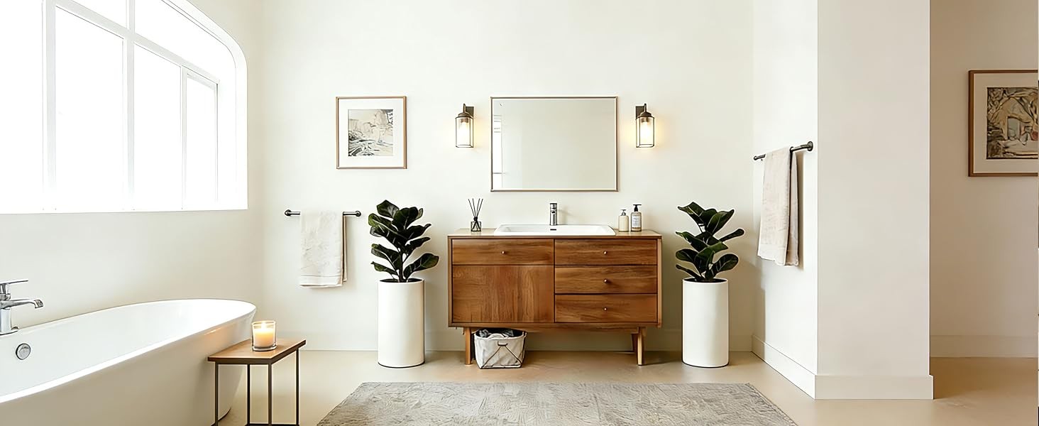 2 Pack Faux Fiddle Leaf Fig Tree – 40″ Fake Tree with Black Planter & Artificial