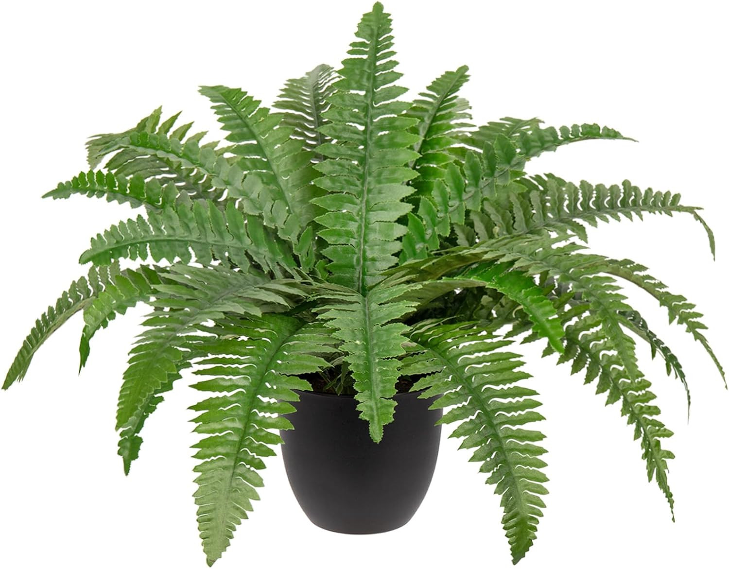 17.7″ Fake Fern Potted Plant Small Artificial Boston Ferns in Pot 25 Leaves for
