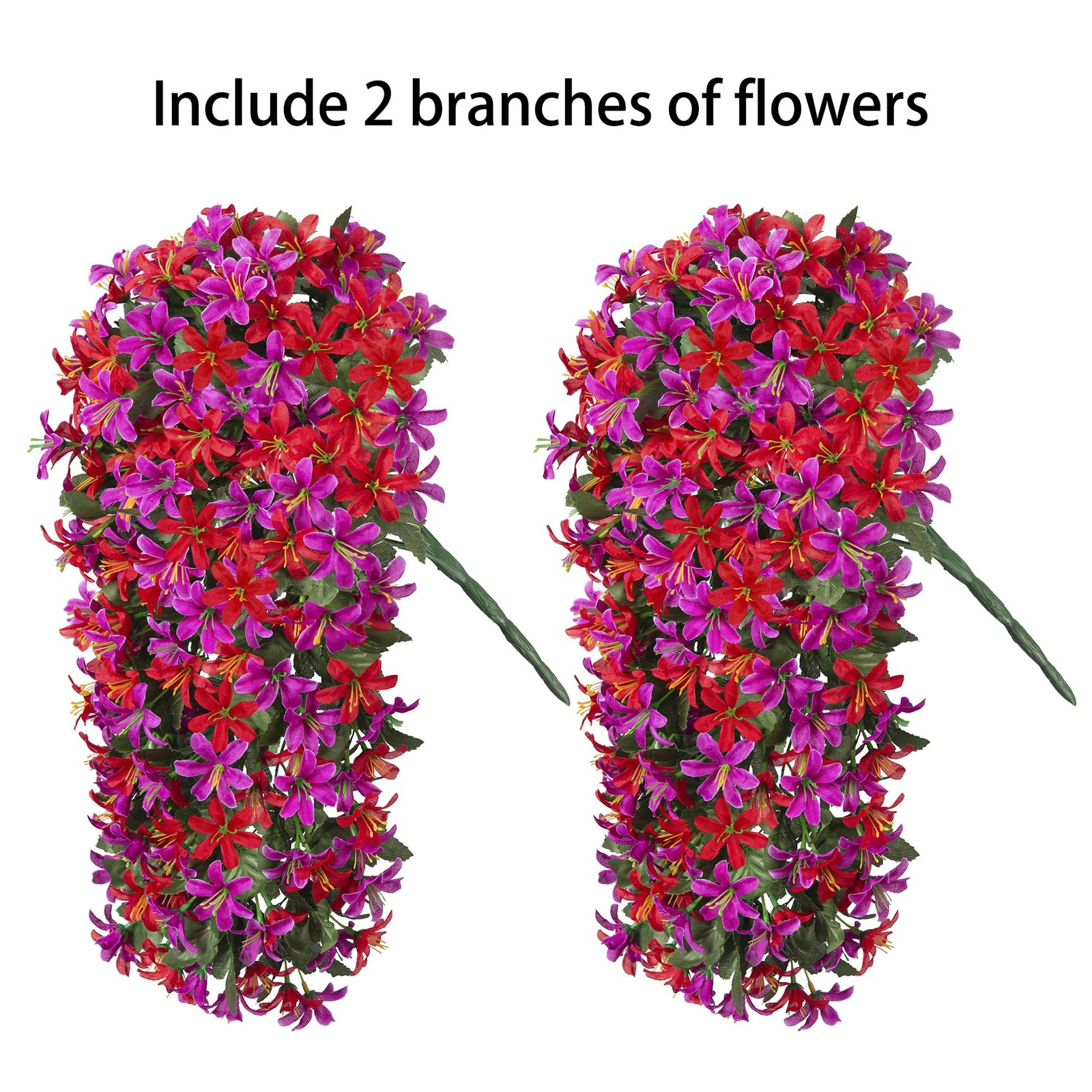 Artificial Lily Flowers for Outdoors Fake Hanging Flower Vines for Outside De…
