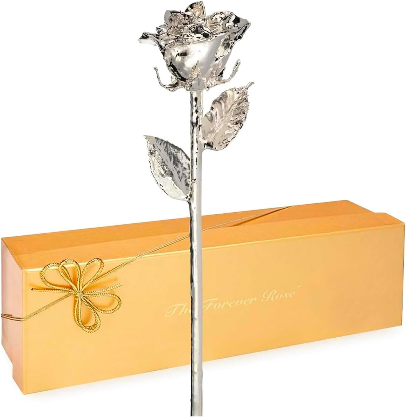 Everlasting Silver Dipped Rose – Unique Gift for Anniversaries & Valentine’s Day