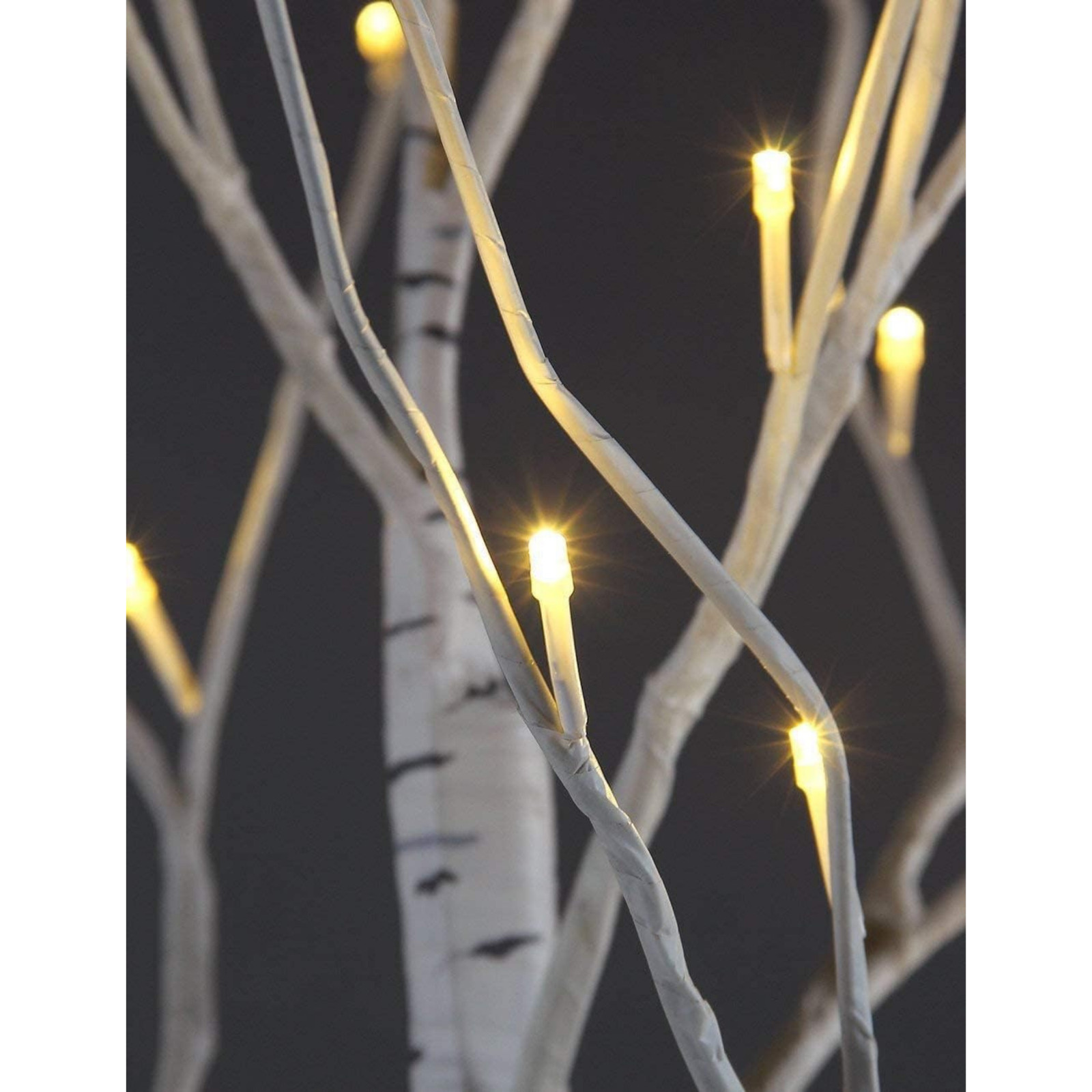 LIGHTSHARE 4 feet 6 and 8 Feet Birch Tree,Warm White, 4FT+6FT+8FT, White