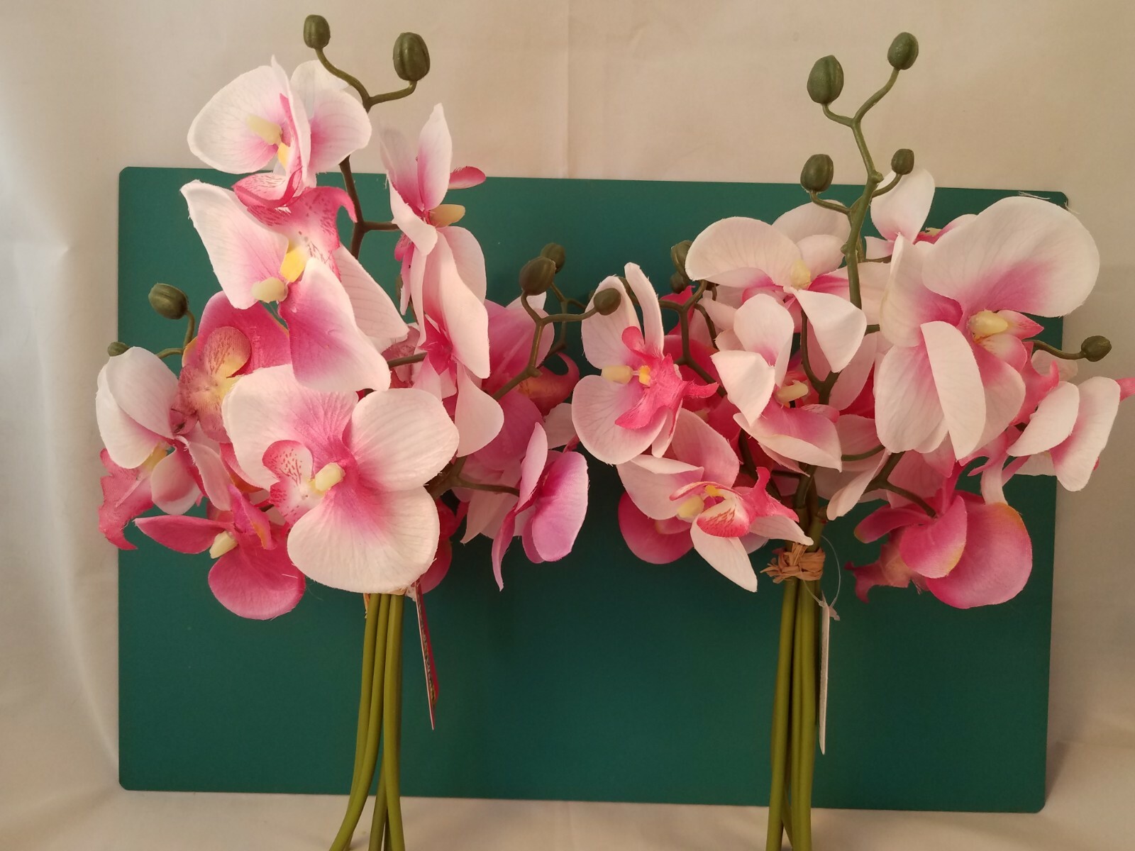 (lot of 2) NWT Artificial Silk Orchid Bouquets. Bright Ideas Joann