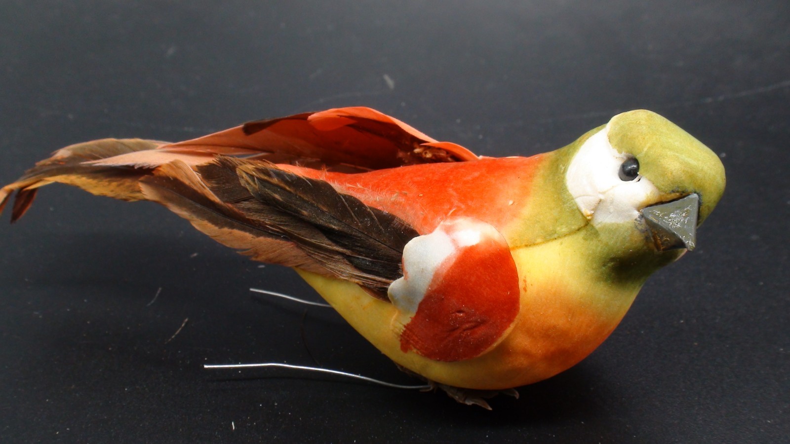 Set of 1 2 Artificial Birds for Decoration, Floral Arrangements with wires. #35