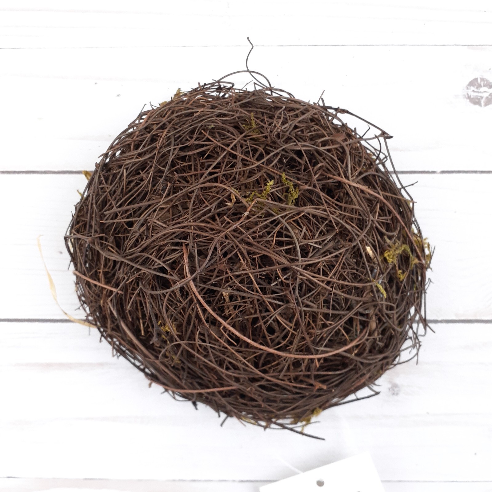Grapevine Bird Nest with Moss Natural Fiber 6 inch