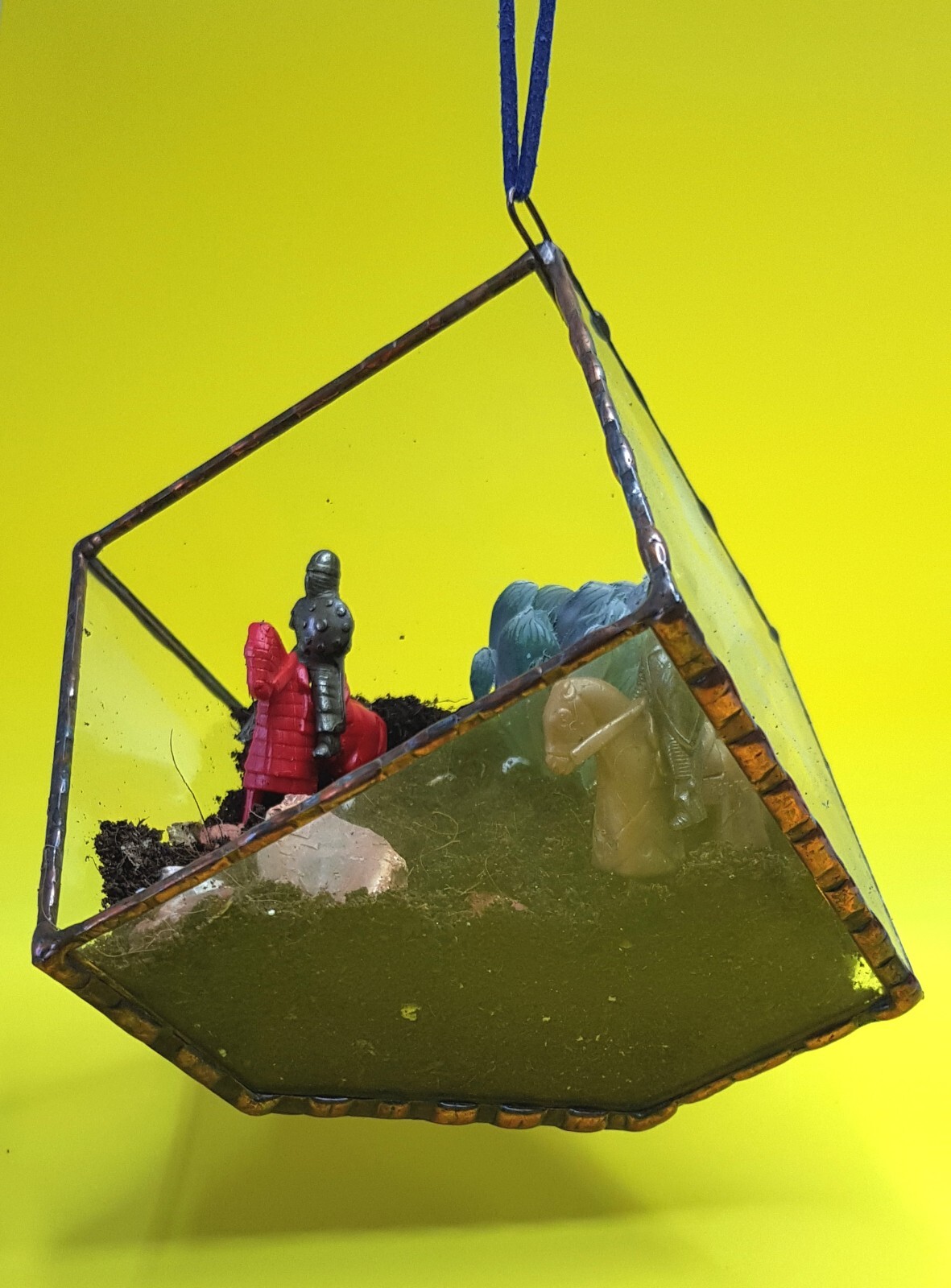 Stained Glass Terrarium Cube Geometric Transparent 2 mm Planter For Indoor