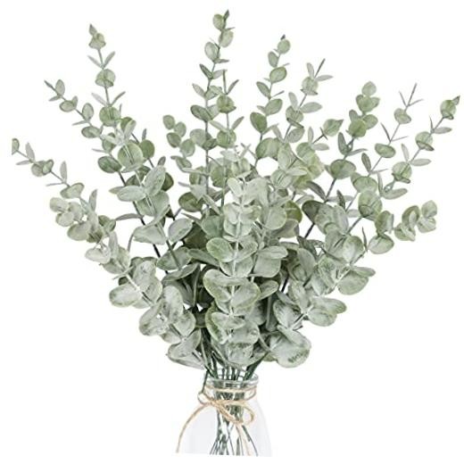 18pcs Artificial Eucalyptus Leaves Stems – 18 Piezas