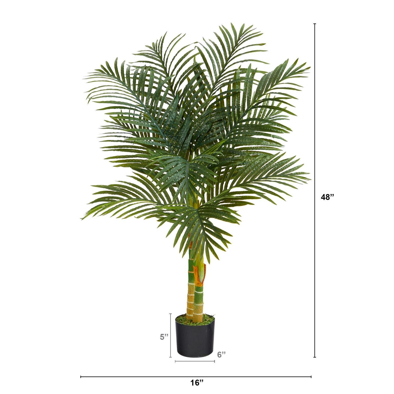 4′ Golden Cane Palm Artificial Tree Home Decor Premium Indoor Living Room Green
