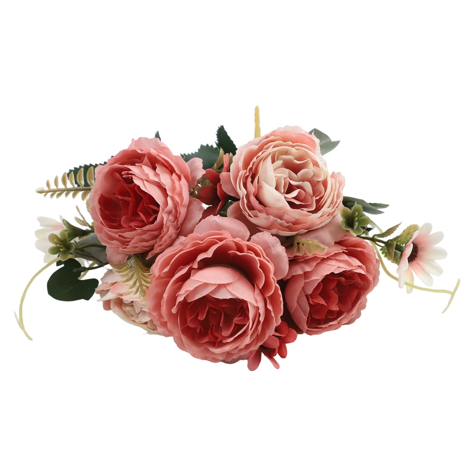 Elegant Faux Floral Bouquet Peony Rose Arrangement for Stylish Centerpieces