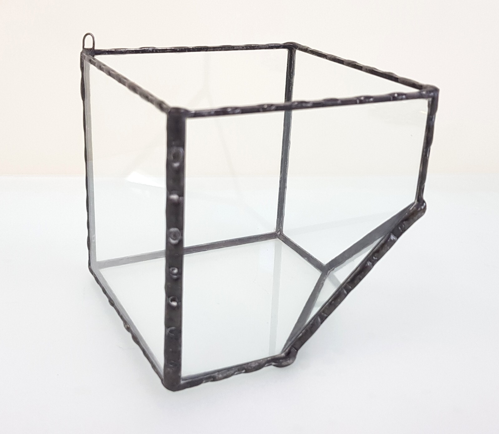 Stained Glass Terrarium Geometric Transparent 3 mm Hand Made Planter For Indoor