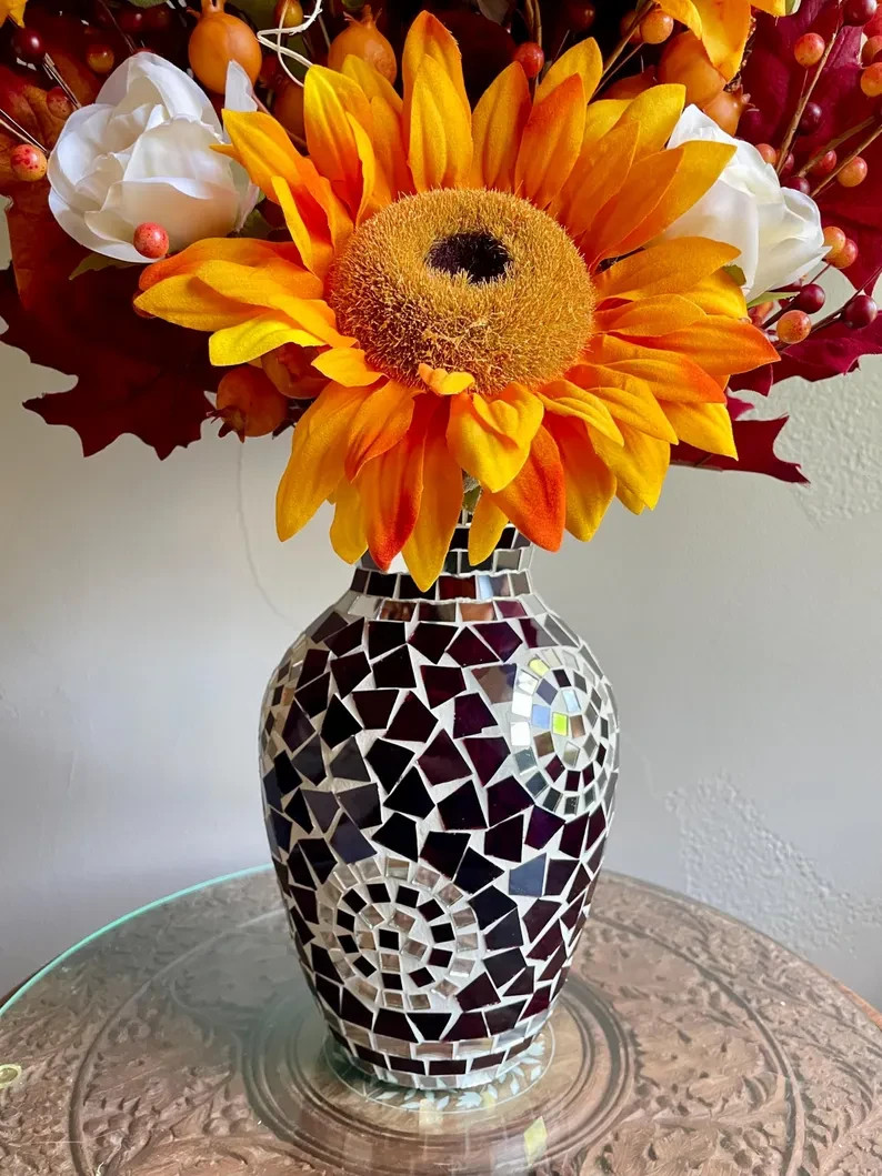 Sunflower Floral Arrangement: Fancy Fall Home Decor, Thanksgiving Centerpiece