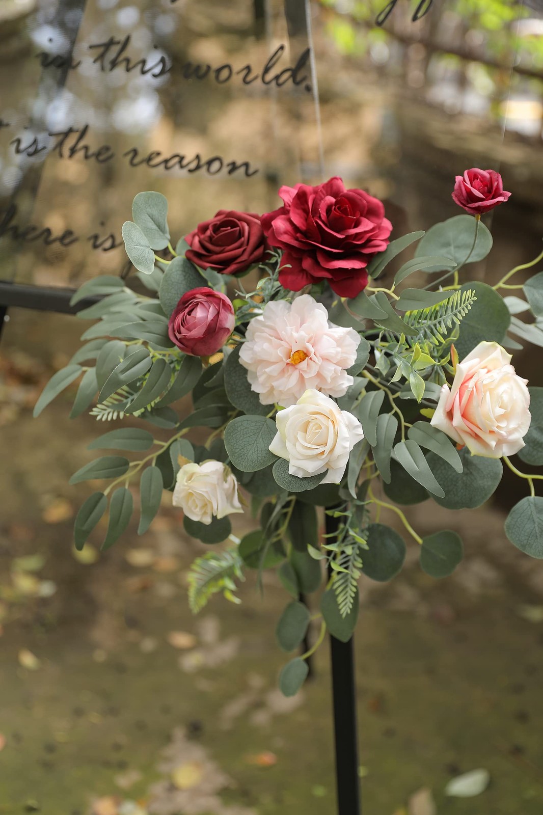 YYHUAWU Artificial Flowers Combo Set Fake Flower Leaf Box with Stems for DIY