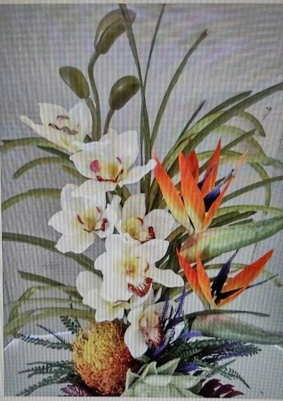 Artificial Tropical table centerpiece