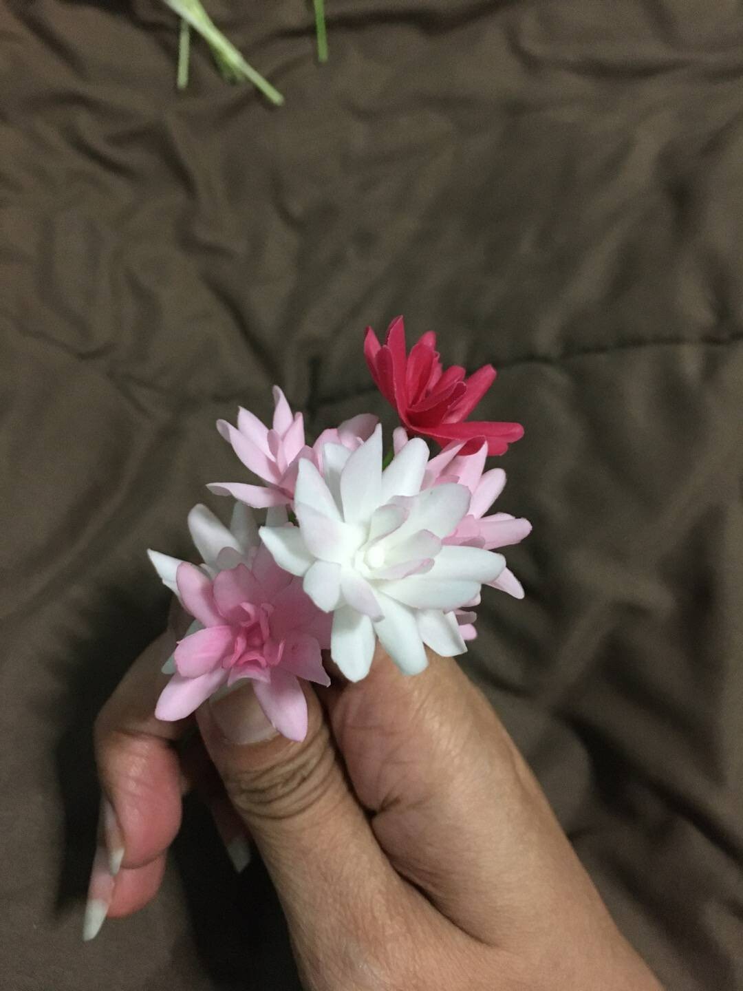10Pcs. Mix set Rangoon Creeper Flowers Clay Artificial Thai Handmade Decorate