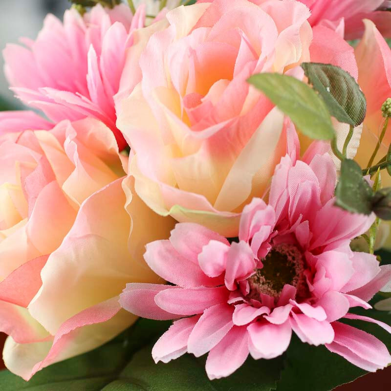 Factory Direct Craft Artificial Soft Pink and Peach Gerbera Daisy Bundle
