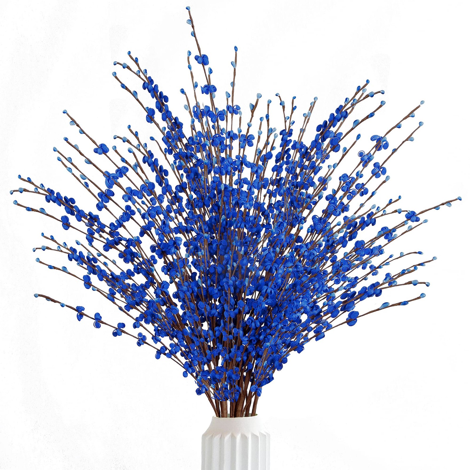 10 PCS 29.5 Inch Long Artificial Jasmine Flowers Blue Fake Bouquet Decor