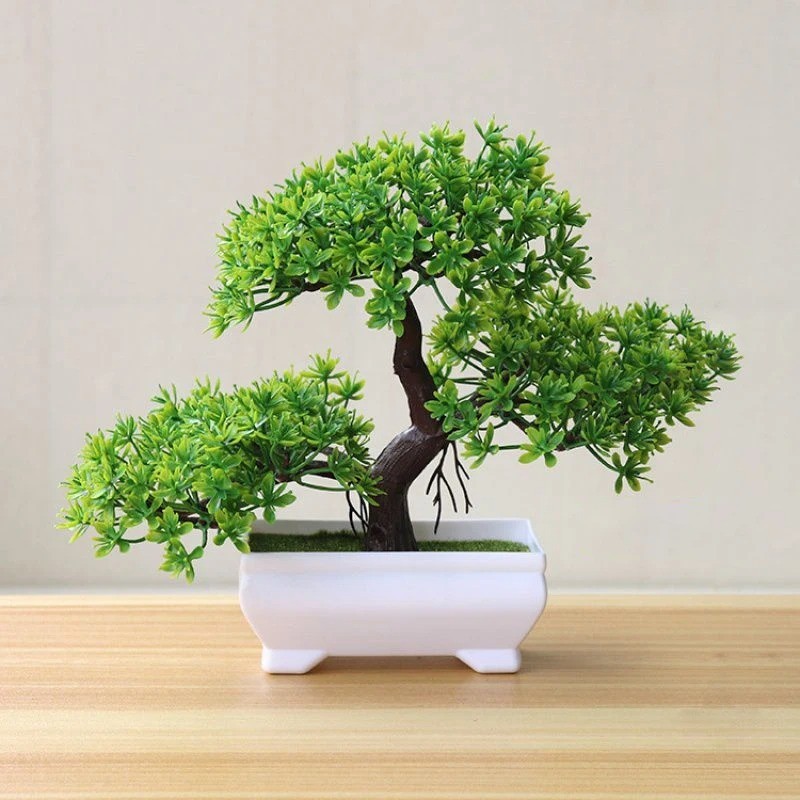 Artificial Plants Bonsai Simulated Tree Potted Plants Fake Flowers Table Potted
