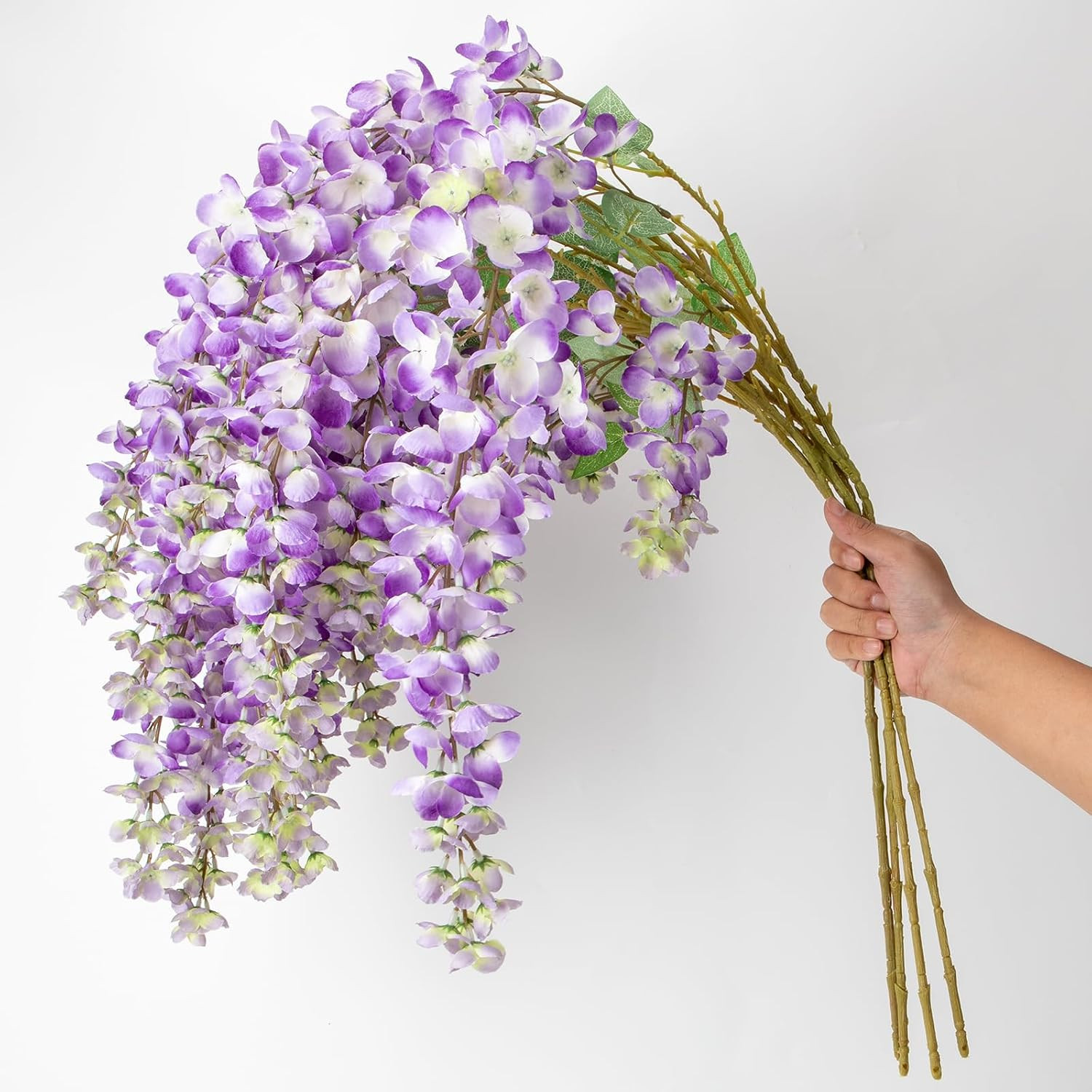 4 Pcs 45.3″ Wisteria Artificial Flowers for Home Wedding Party Decor