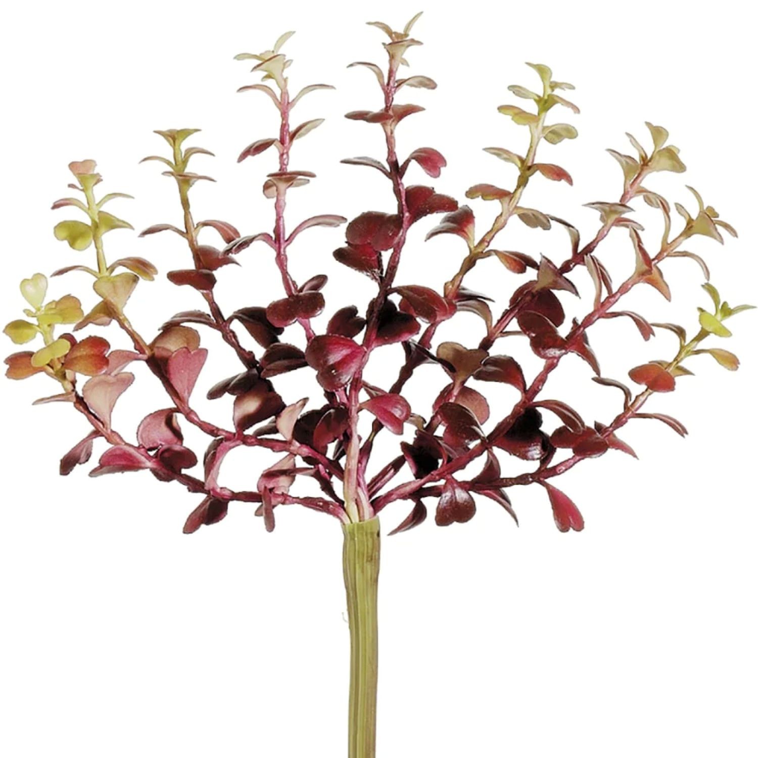 Soft Touch Jade Artificial Pick Spray – 7.5″ – Burgundy and Green