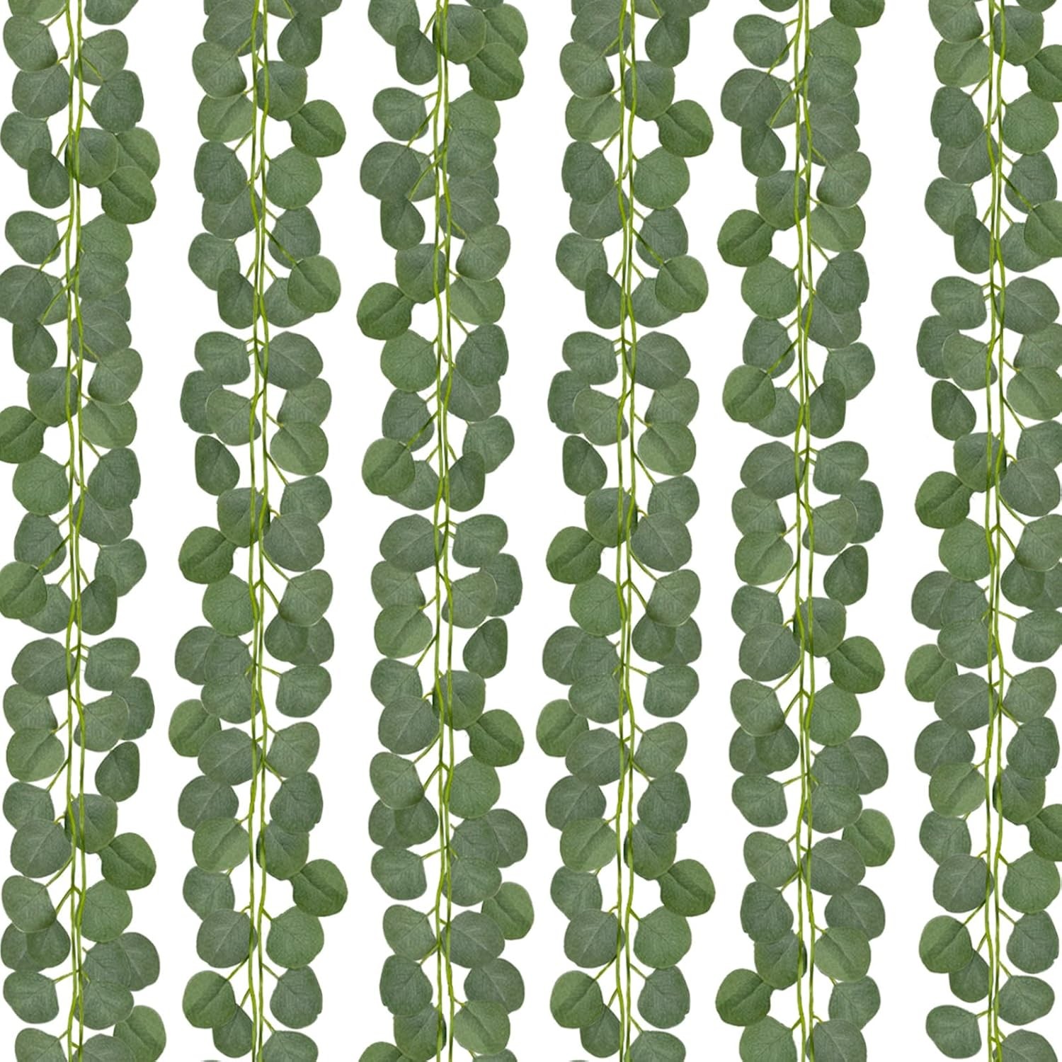 12/24x Artificial Eucalyptus Garland Faux Silk Leaf Garland Vines Wedding Decor